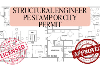 do tx, fl, ca ,dc, va, oh, us structural engineer pe stamp or city permit