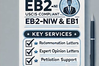 provide uscis compliant letters like petition letters for eb2 niw, eb1 USA visa