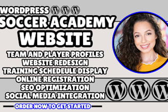 football academy website american football website soccer academy website