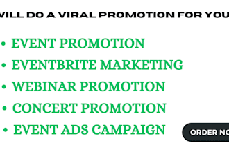 professionally promote, plan, and market your event for maximum success