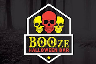 design high resolution halloween bar logo