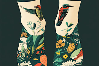 draw unique socks design or sketch for you