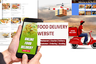 design food ordering website, build food delivery and restaurant website