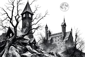 draw black and white illustrations