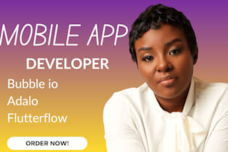 mobile app bubble io bubble saas mvp website developer adalo flutterflow glide