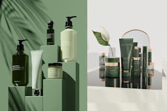 design premium skincare products packaging and label design