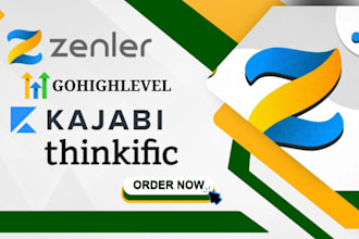 set up course website in new zenler, kajabi, thinkific