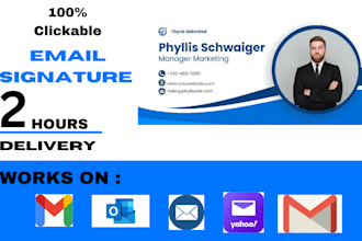 create a clikable html email signature for outlook,email,etc