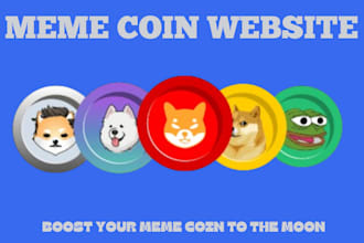 create crypto website or crypto meme token website meme website and ico website