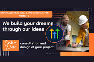 build gohighlevel real estate website insurance agent and construction website