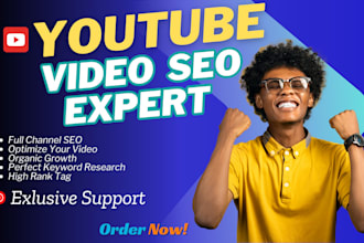 do youtube video SEO expert and channel growth specialist