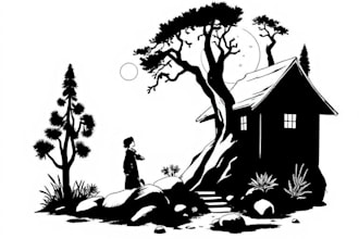 draw fantasy dark art, black and white illustrations