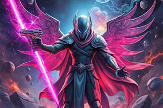 draw futuristic, cyberpunk, fantasy art in any style for you