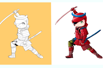 draw cute chibi art, emotes and stickers