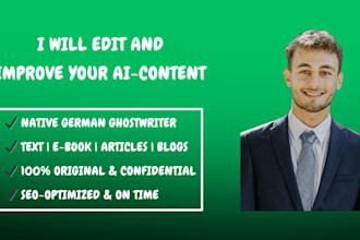 edit and improve your ai content in german and english
