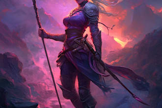 draw dnd, fantasy character art, scifi or dnd party
