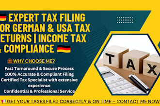 handle german tax, income tax, tax return, USA tax filing, USA tax return
