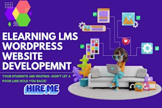 design, build elearning wordpress website using learndash lms