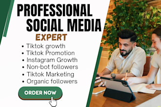 social media manager tiktok instagram growth marketing promotion content creator