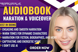 female american acx audiobook narrator, video narration for youtube prologue