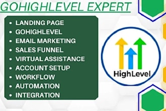 be your gohighlevel expert, gohighlevel website, ghl landing page, automation