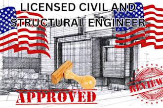 review stamp as licensed civil and structural engineer in florida and arizona