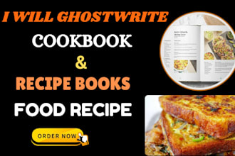 be your cookbook recipes writer, meal diet plans, amazon kdp cookbook writer