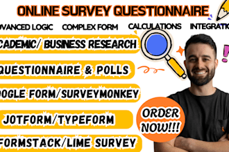 create online survey questionnaire jotform google form typeform
