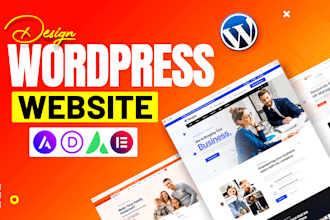 build wordpress website, landing page with avada, astra, divi theme to elementor