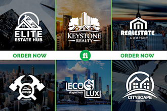 design a professional real estate and home construction logo