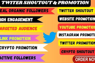 twitter x promotion, shoutout website link to 100m yb fb, ig, crypto user