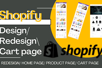 do redesign shopify product cart page landing page design shopify dropshipping