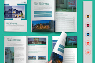design professional bifold brochure or trifold brochure or flyer