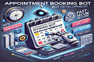 develop appointment booking bot, vfs booking bot, embassy bot, visa booking bot
