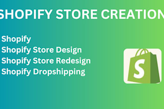 build shopify store d, create shopify dropshipping store or shopify website