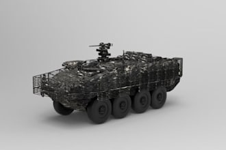 adjust 3d game car, military vehicle, armor tank, unity texture, rig for game