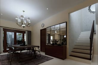 redesign 3d interior house in 3ds max, 3d rendering, architectural plan, facade