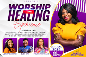 do awesome church flyer and event flyer or poster in 4hrs