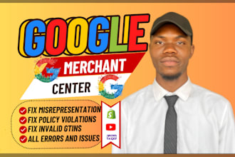 fix google merchant center suspention and misrepresentation