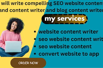 write compelling SEO website content and content writer and blog content writer