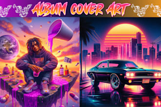 do anime cartoon album cover art mixtape hiphop or rock album or single punk