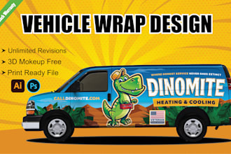 do professional van wrap design, car wrap design,vehicle wrap designs
