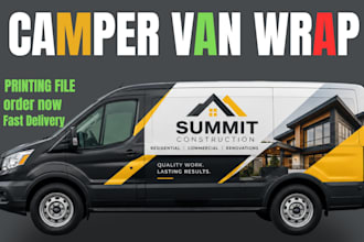 design professional vehicle wrap for van truck and trailer
