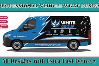 design professional vehicle wrap for van truck and trailer