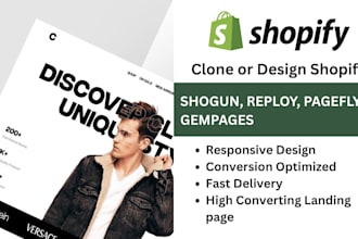 shopify expert landing page design with replo, pagefly, shogun, gempages, zipify