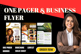 design one pager, business flyer, leaflet, post cards, sales sheet, one pager