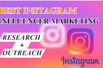 do instagram influencers marketing research outreach list for marketing growth