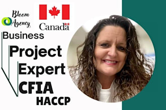 write cfia haccp, pcp import domestic and pcp export for canadian food business