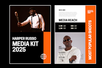 design sponsorship deck, business kit, epk, media kit with clickable links