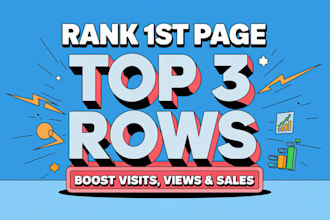 guaranteed etsy SEO to rank 1st page top 3 rows  boost visits, views, sales